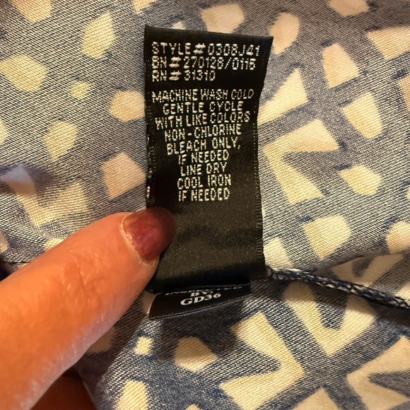 Alyx Navy Tan White Abstract Print Sheath Size 10 Cocktail Dress Knee Length Zip - Picture 6 of 12